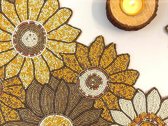 Image of Made for You Beautiful Beaded Table Runner Craftsmanship, Decorative Runner for Center & Dining Table, Pack of 1 Measure 13 X 36 Inches