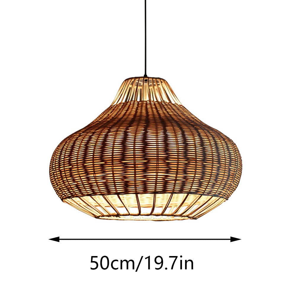 CHENKUI Lámpara De Araña Moderna con Pantalla De Estilo Curvo 1 Luz, Lámpara Colgante De Techo De Ratán Tejido Accesorios De Iluminación De Decoración Tejida De Nido De Pájaro De Mimbre