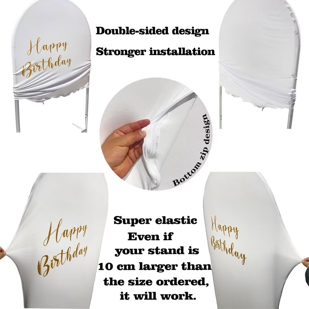 Cute Elephant Arched Backdrop Cover - Double-Sided Stretchy Fabric For Birthday & Baby Showers