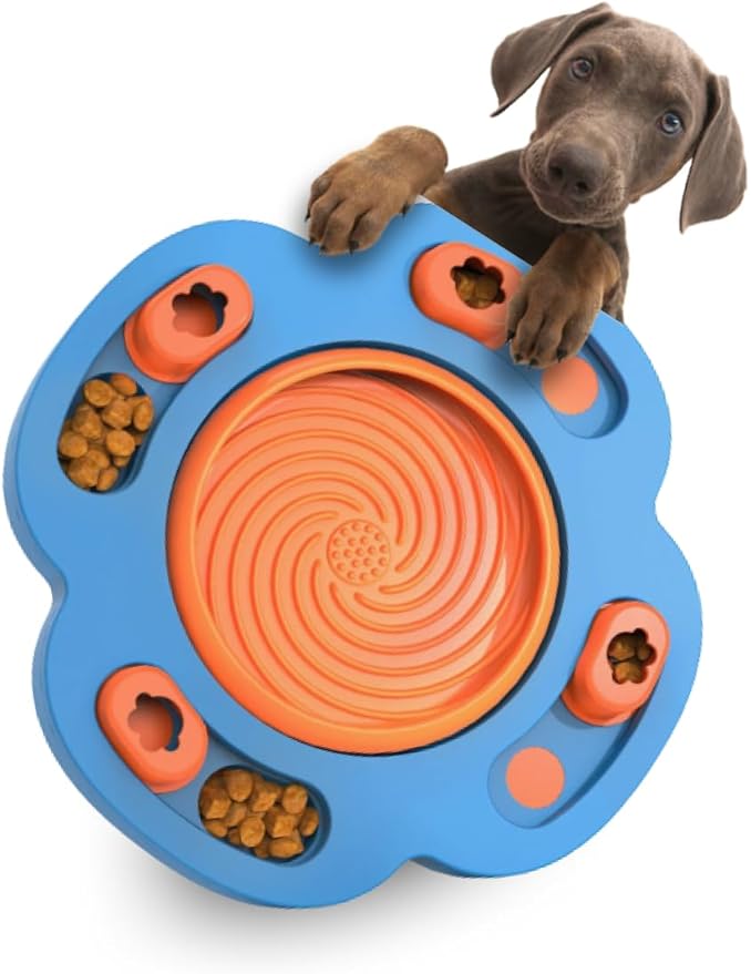 Puzzle Feeder Dog ToySilicone Slow Feeder Toy Bowl with Interactive Cat Puzzle Toy