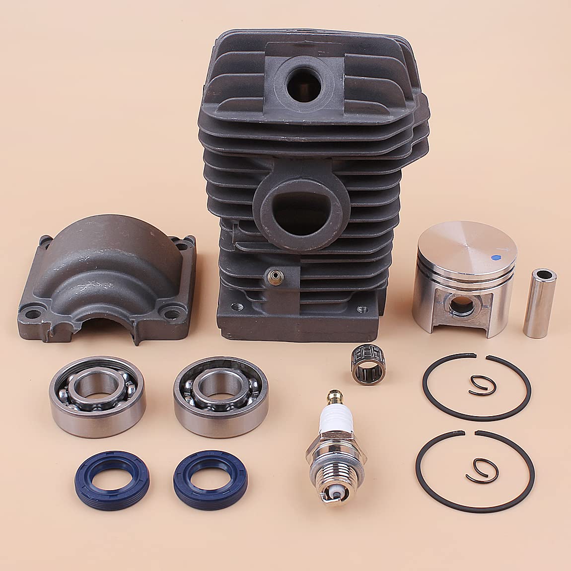 Zestaw tłoka cylindra 40mm pasuje do S MS210 021 MS 210 łożysko korbowe uszczelnienie olejowe silnika Pan świeca zapłonowa część do piły łańcuchowej