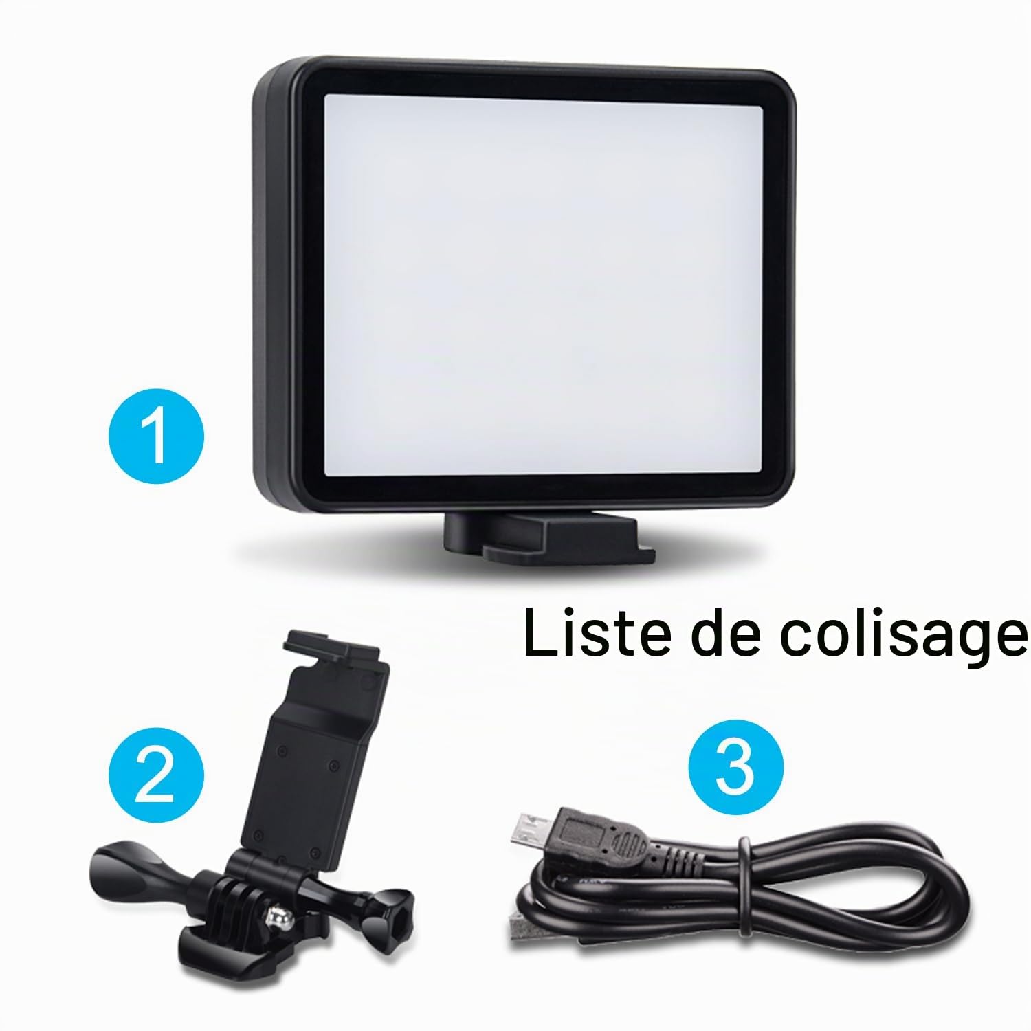 Suptig Lumière vidéo LED à intensité Variable, lumières Naturelles, lumières Chaudes compatibles avec Les caméras d'action GoPro, Akaso, DJI osmo
