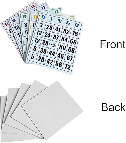 Miniatura 4 de Yuanhe Tarjetas de juego de bingo jumbo - Paquete de 50 tarjetas de juego de papel de fácil lectura