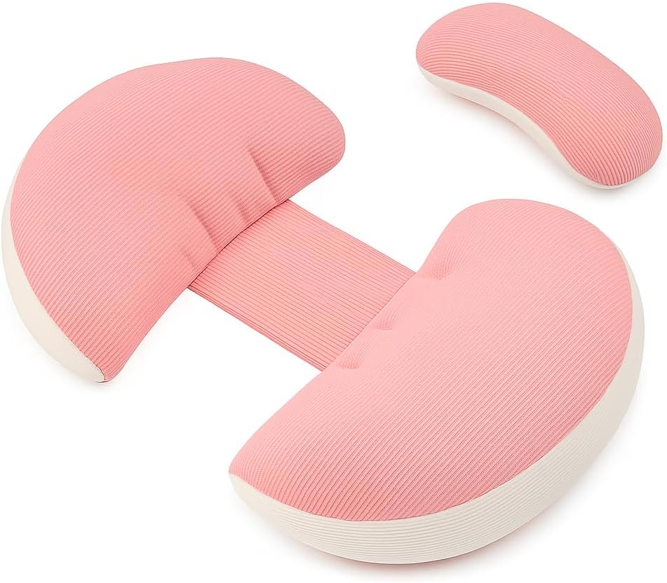 Pregnancy Pillow for Sleeping, Memory Foam Maternity Pillow Wedge with Cooling Removable Washable Cover, Adjustable Support for Belly, Back, HIPS & Legs, Maternity Pillow for Pregnant Women