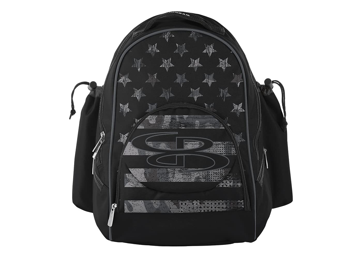 BoombahTyro Baseball/Softball Bat Backpack - 20" x 15" x 10" - USA Honor Black Ops Black/Charcoal