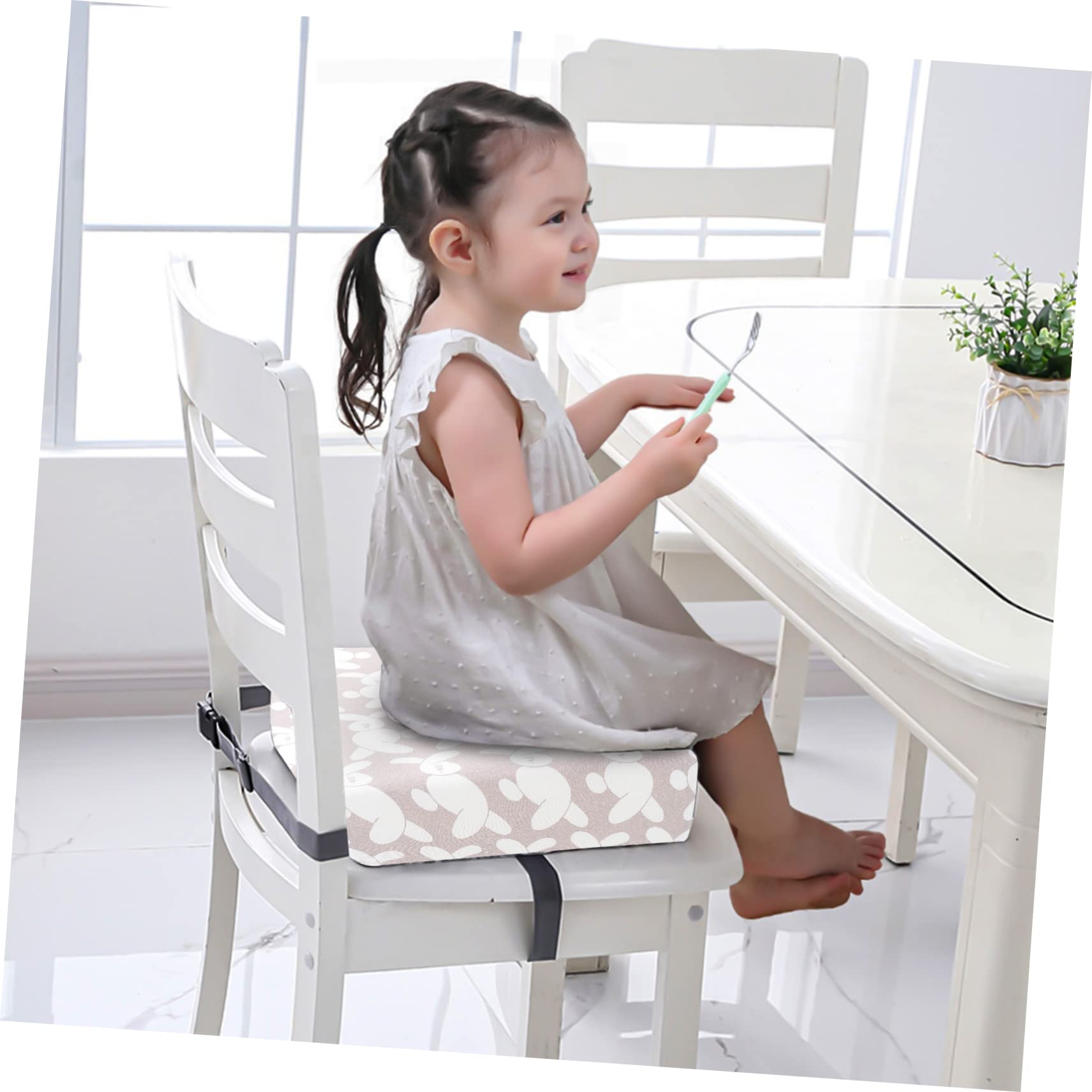 Abaodam 1 Pc Cojín Asiento Que Aumenta La Altura Silla Portatil Tronas Para Cojín Para Silla Niños Chair Cojín Cuadrado Tela Niño Pequeño Accesorios Portátil Esponja