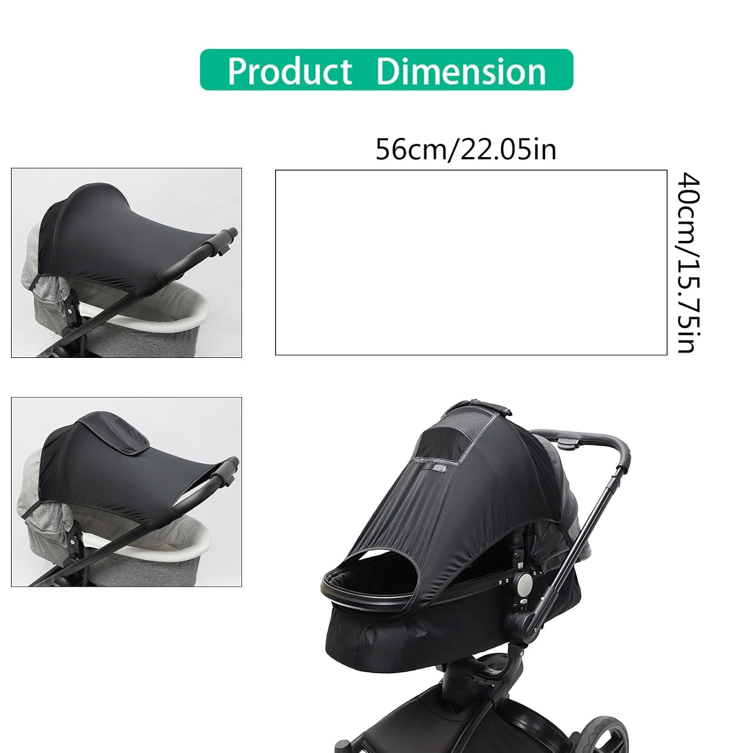 Protective Sunshade Water Canopy Baby Carriage Sun with Viewing Window Portable Case for Pram