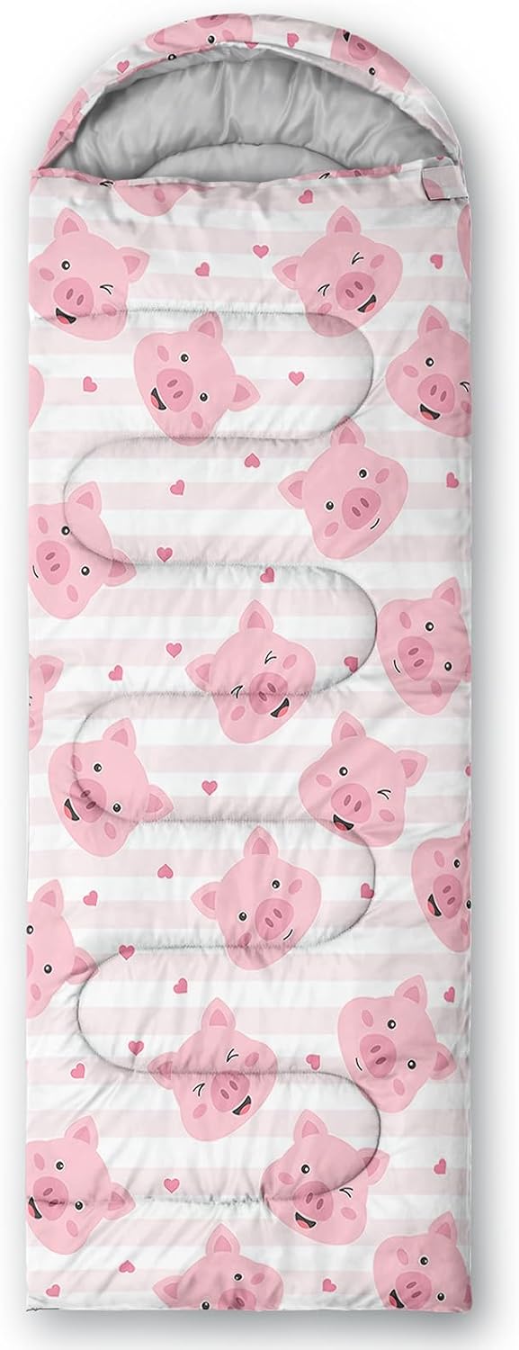AILONEN Kawaii Panda Sleeping Bags,Lightweight & Waterproof,3 Season Warm & Cool Weather,Dreamy Purple Flower Animal Themed Sleeping Bags for Boys,Girls,Kids,Adults Travelling,Outdoors image 5