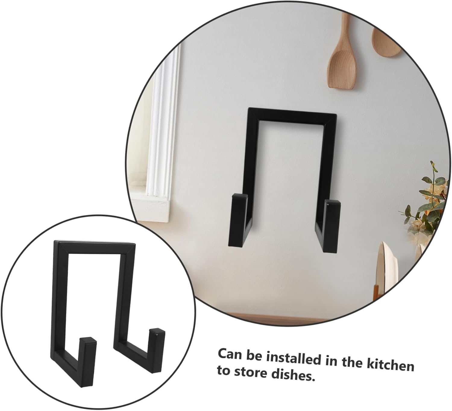 LABRIMP 4Pcs Metal Plate Stands for Display Versatile Picture Easel Holders for Plates Books Photos and Decorative Items Durable Tabletop Display Racks Black