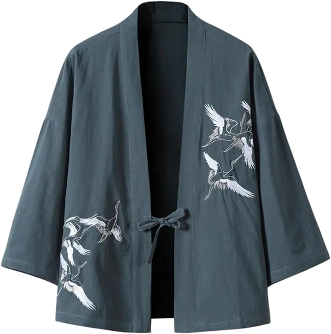 Men Chinese Style Hanfu Cardigan Shirts Kung Fu Oriental Male Summer Embroidery Tang Suit