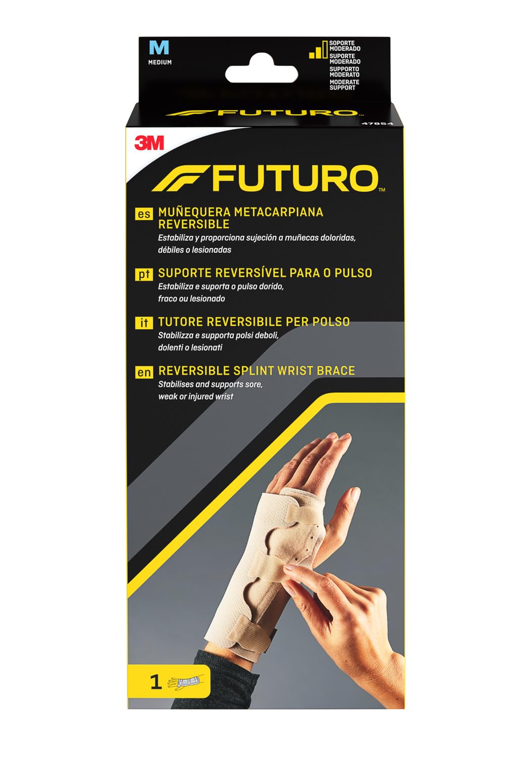 FUTURO Tutore reversibile per polso 47854, M (15.9 - 19.0 cm)