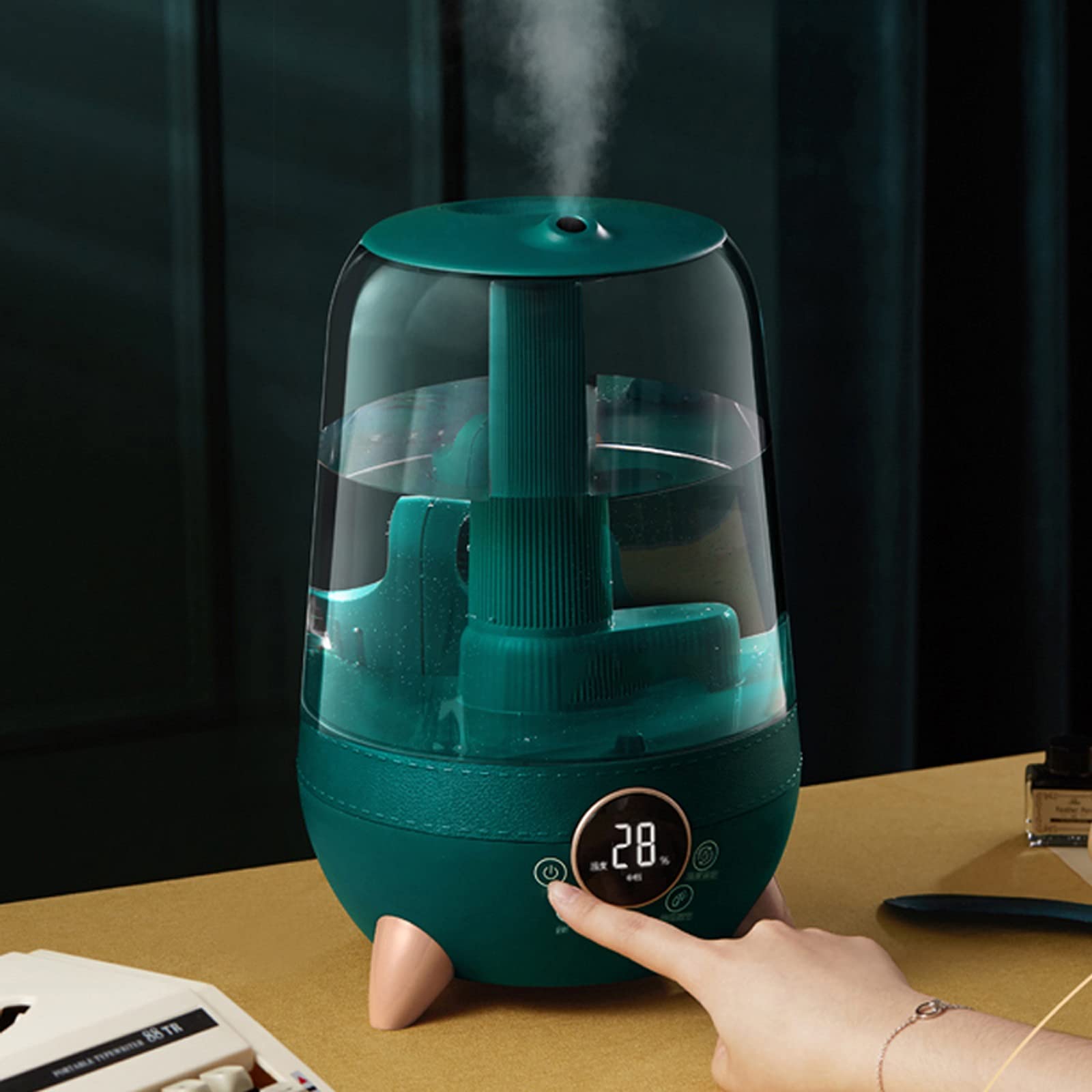 Humidificadores de Aire Humidificador, humidificadores ultrasónicos tranquilos for dormitorio y habitación grande, apagado automático, humidificadores for bebés Nursery y toda la casa Silencioso Humid