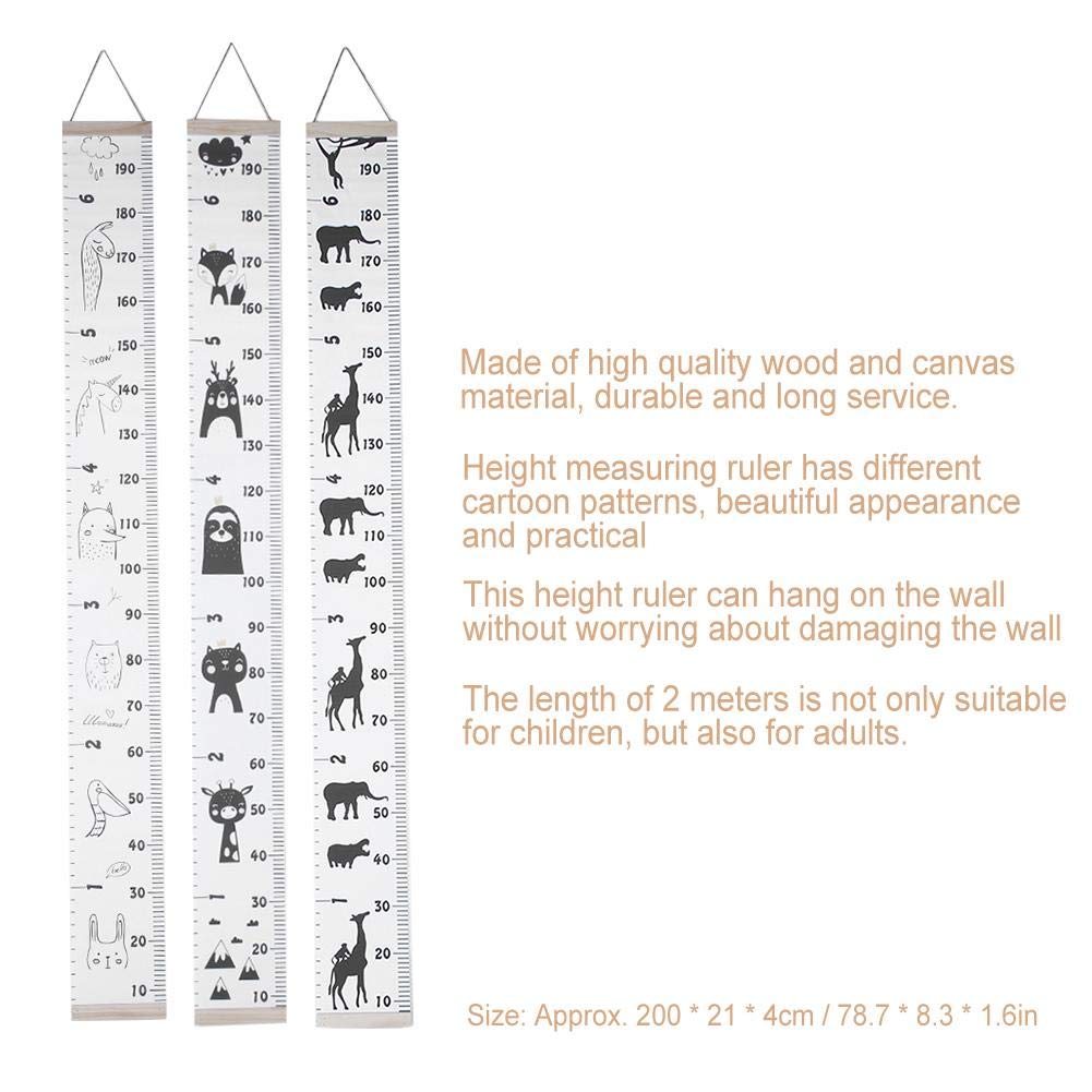 Tabla de crecimiento para niños Madera Colgante de pared Niño Altura Medición Regla Habitación Decoración del hogar(UNA)