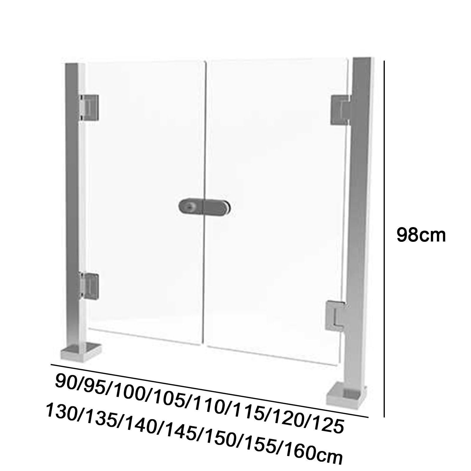 Universelles Sicherheitsgitter für Supermärkte und Büros – Acryl-Absperrgitter mit schwenkbarem Metallgeländer, ideal für Lagerhallen und Industriehallen (130 x 98 cm)