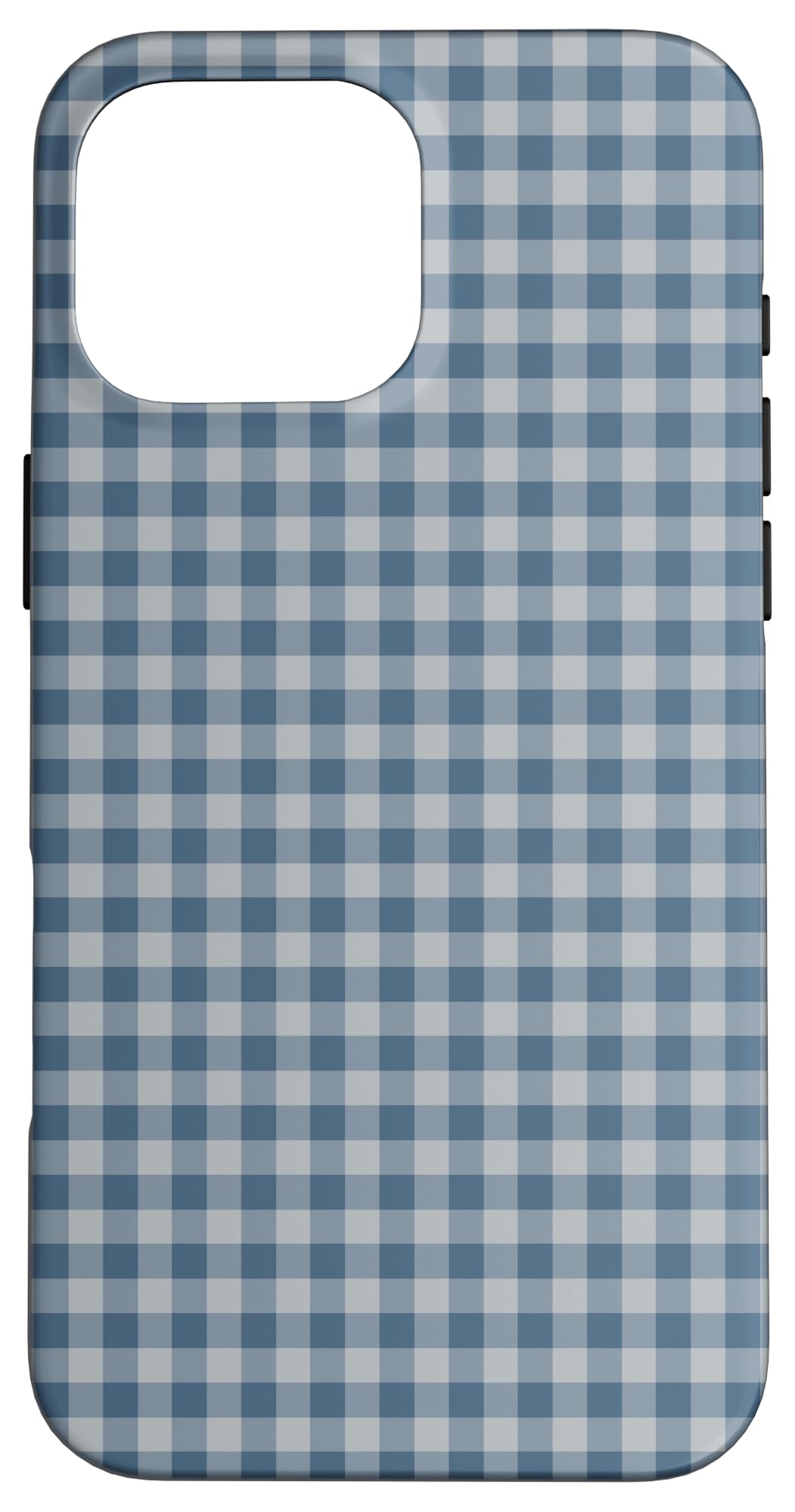 Soft Blue Mini Gingham Check Pattern Case for iPhone 16 Pro Max