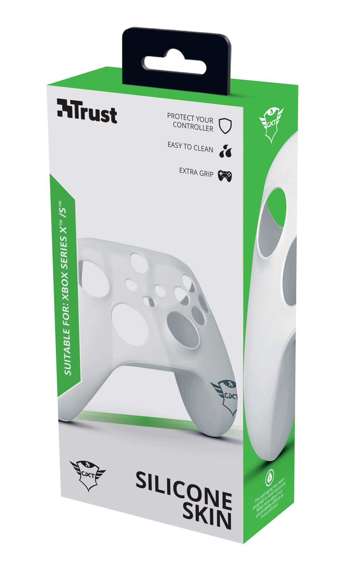Trust Gaming GXT 749 Cover Skin per Xbox Series X Controller, Custodia Antiscivolo per Xbox Controller, Silicone Gomma Protettiva Joystick Case Accessori Xbox Series S - Transparente