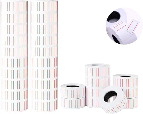 Miniatura 1 de Etiquetas adhesivas de papel para pistola de precio Mx-5500, etiquetas de precio súper adhesivas para máquinas de etiquetas de precio (30 rollos)