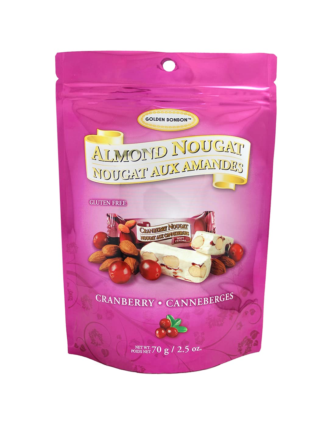 Golden Bonbon Italian Soft Almond Nougat Candy, Individually Packed Chewy, Gluten Free Nougat, Full of Almonds, Halal Candy (3.53 Oz, Almond Maple) — view 14