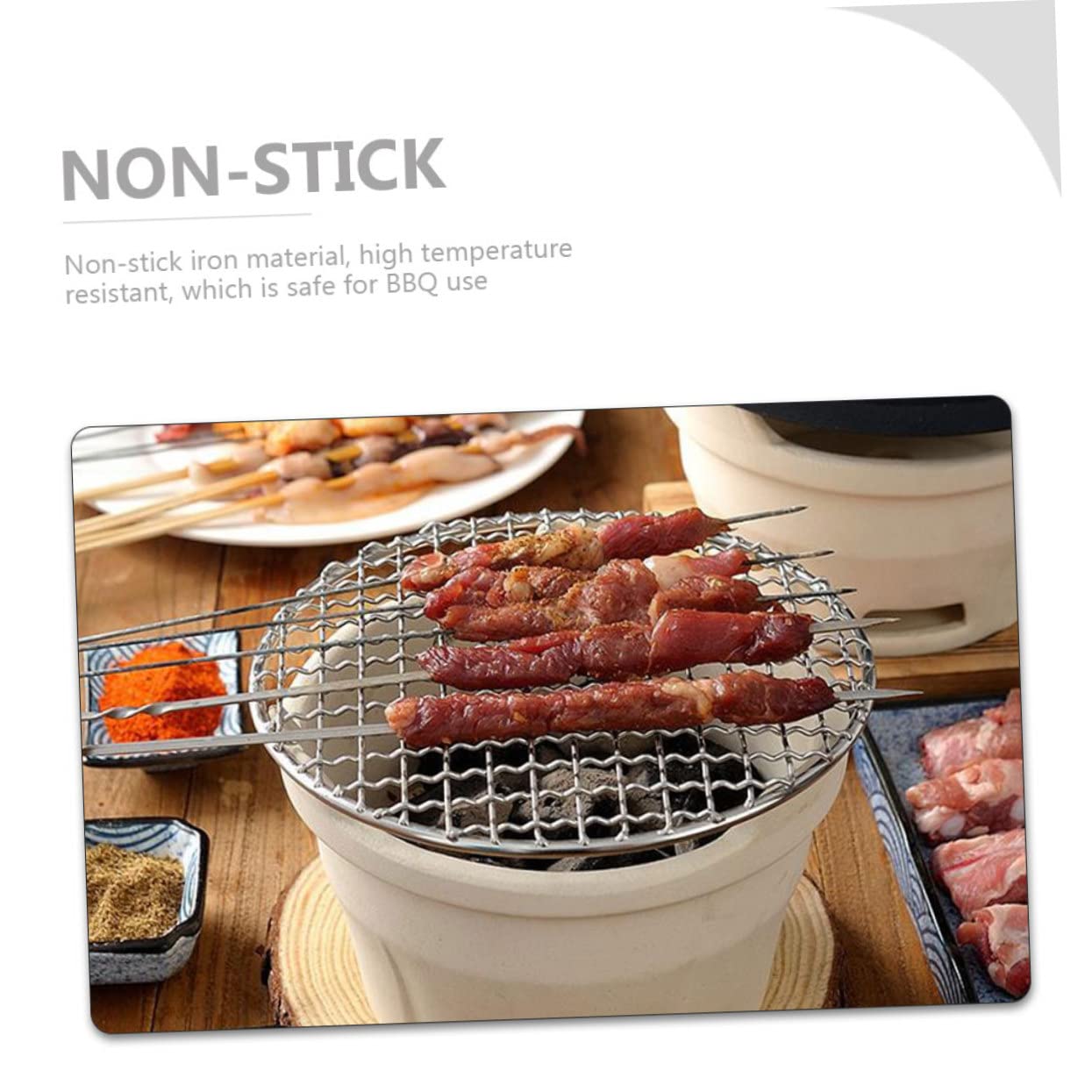 Grillmatte, 2er-Pack Silber for Outdoor-Camping in verschiedenen Größen