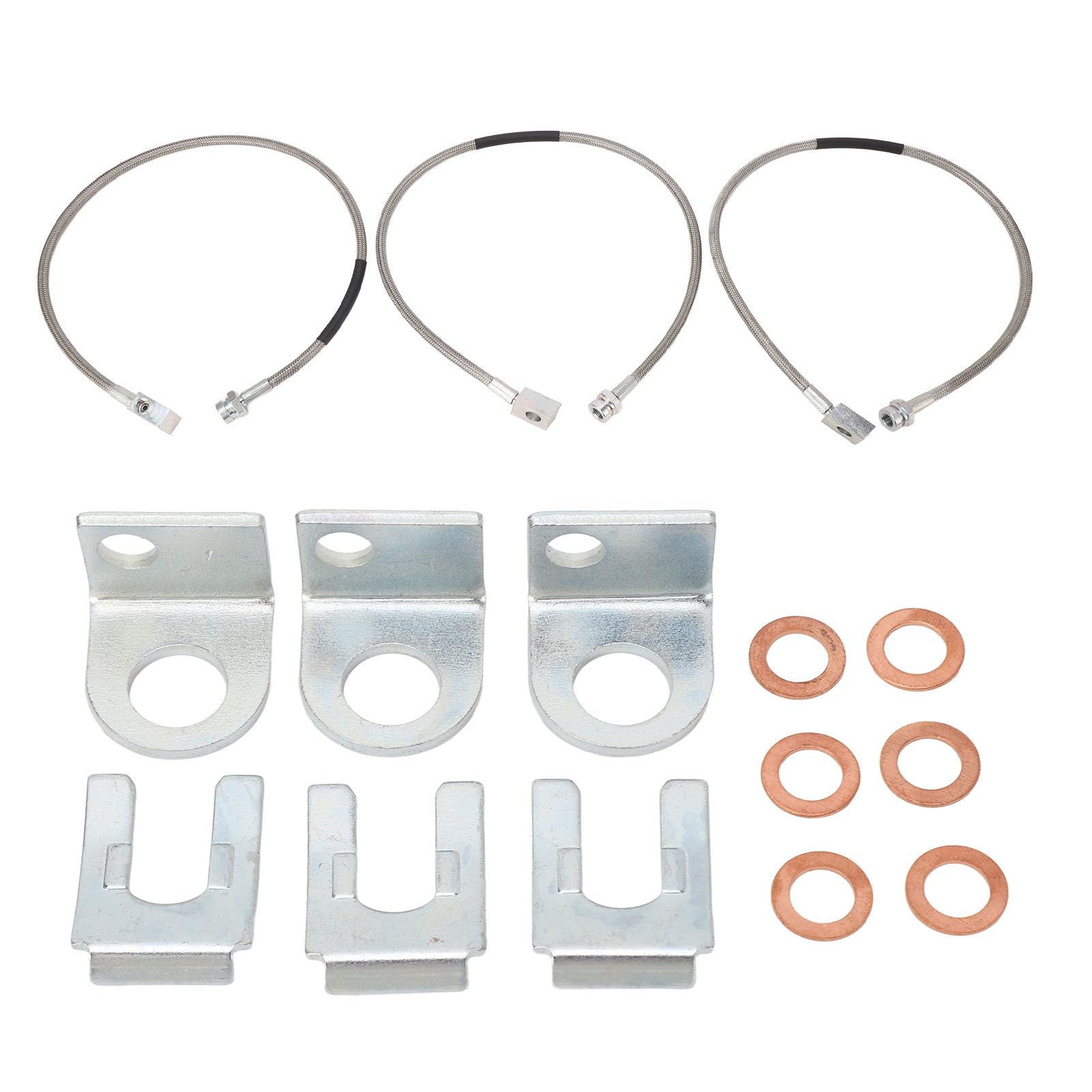 Keenso Tubi Freno 89715 Tubo Flessibile Freno in Acciaio Inossidabile Anteriore Posteriore Adatto per TJ YJ XJ Dal 1987 Al 2006 Design Esteso Facile Installazione per la Guida Fuoristrada