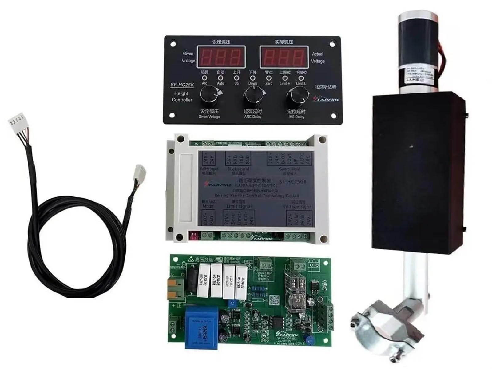 Kontroler wysokości palnika do cięcia plazmowego CNC THC SF-HC25K SF-HC25G z podnośnikiem THC TYPE-100-DC24V-T3 Prace naprawcze