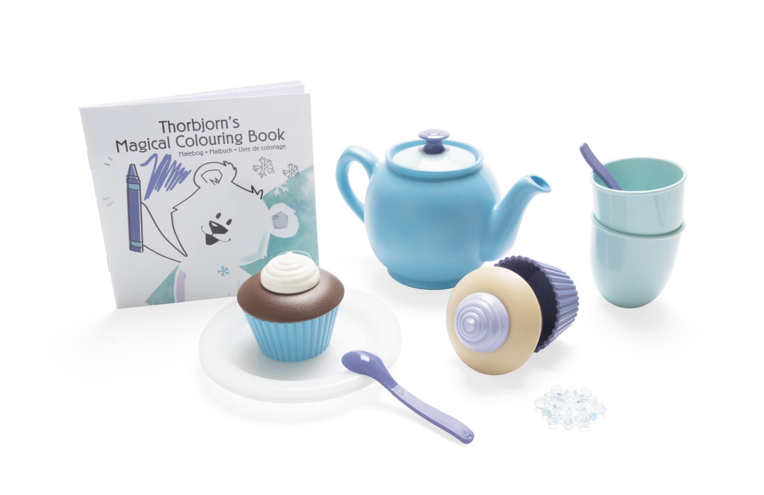 Dantoy Thorbjorns Tea Serving Set, Crockery Set, 16 Pieces, For Children from 2 Years, Toys, Cups and Accessories, Play Kitchen, Role Play, Plastic, Produced in Denmark — image 1