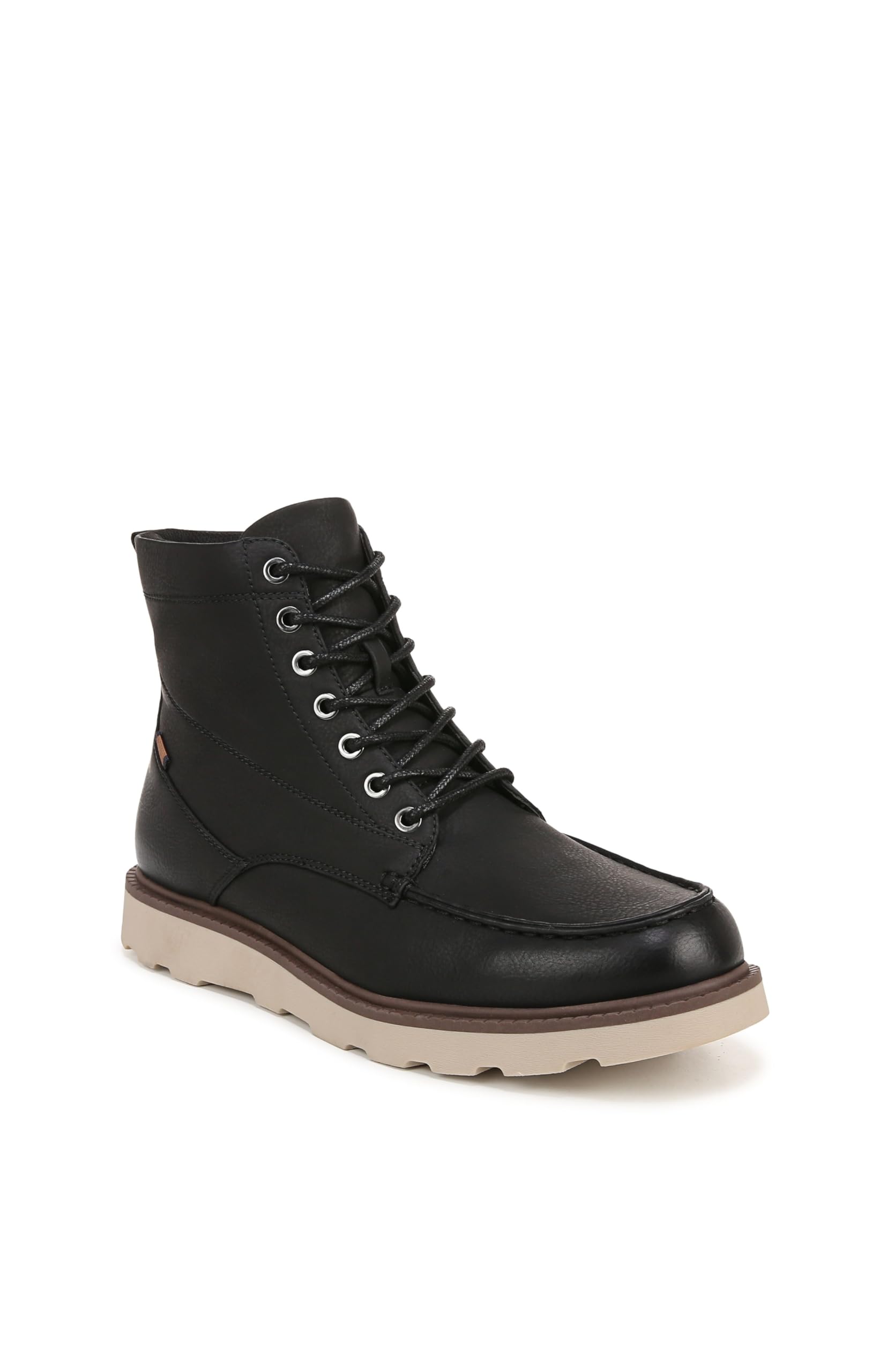 Dr. Scholl's Mens Manchester Lace Up Boot Black Faux Leather 12 M