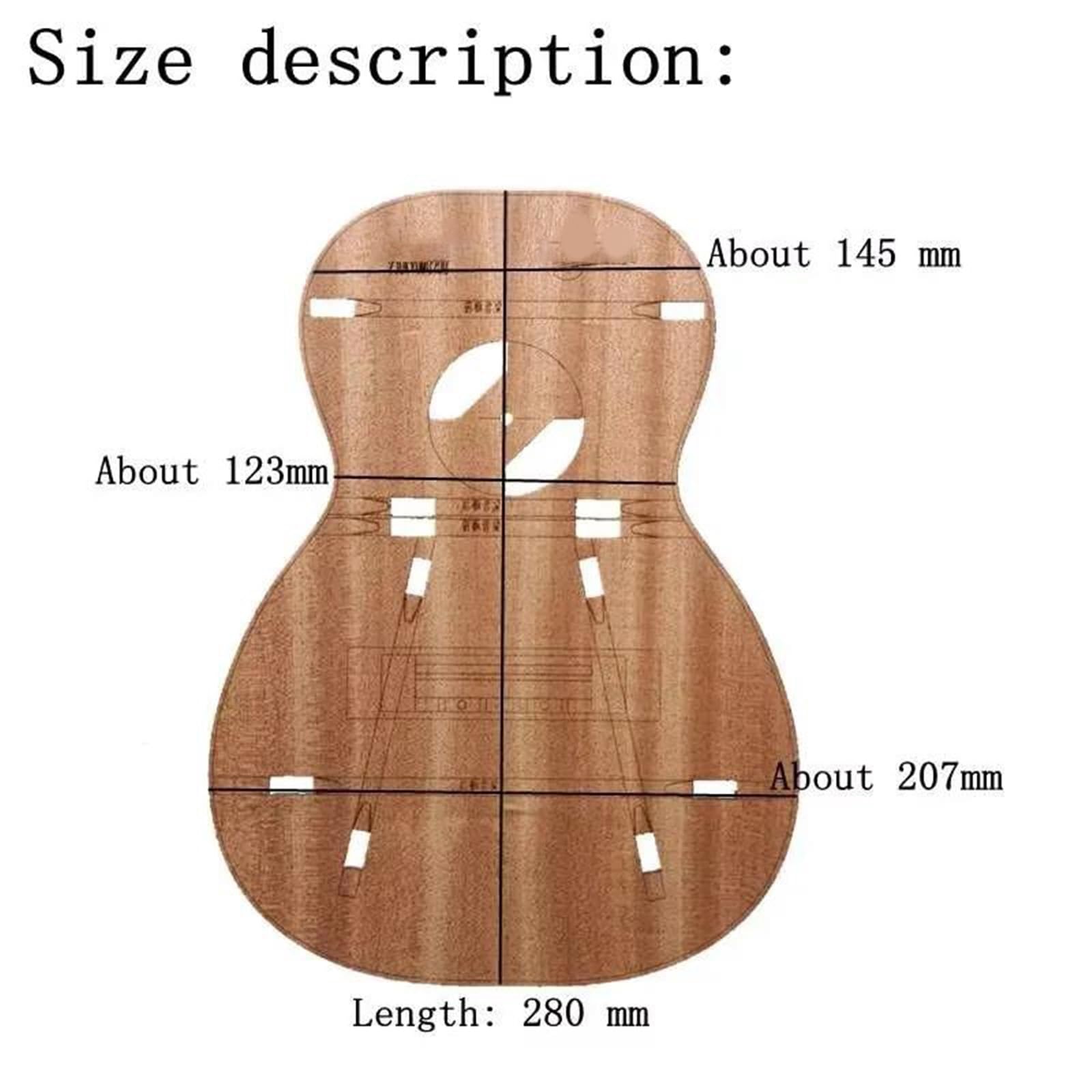 Zestaw Narzędzi Gitary 23/26 Cala Mała Gitara Czterostrunowa Do Robienia Form Z Drewna(23 inch)