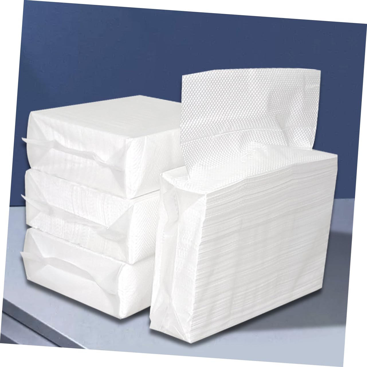 PACKOVE Toilet Paper Asciugamani di Carta per Mani, Assorbenti e Spessi, 5 Borse da 120 Fogli, per Hotel e Ristoranti