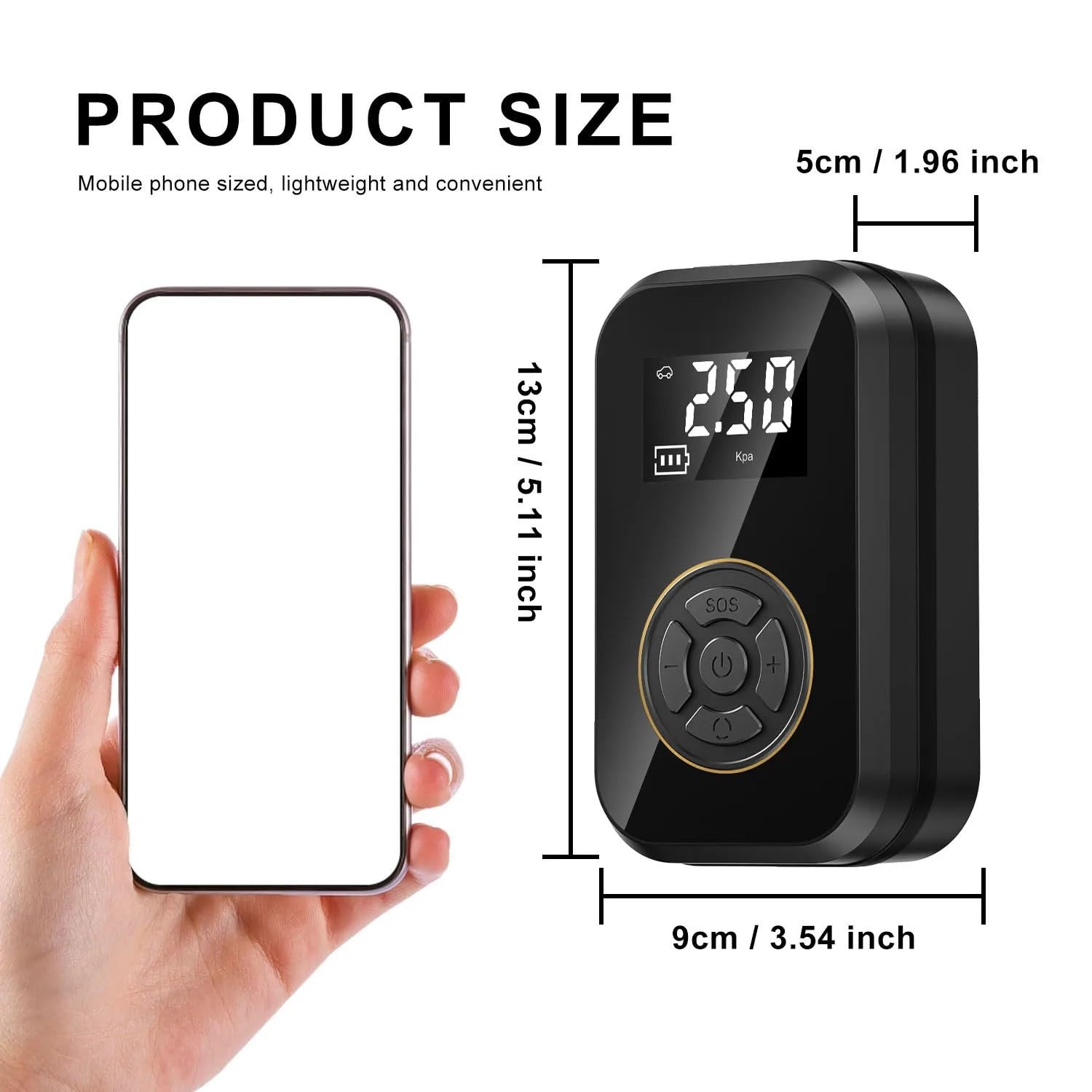 Compresseur Air Gonfleur de pneu portable sans fil Gonfleur Electrique