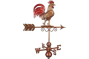 Good Direction Cupolas Rooster Weathervane: Bantam Patina