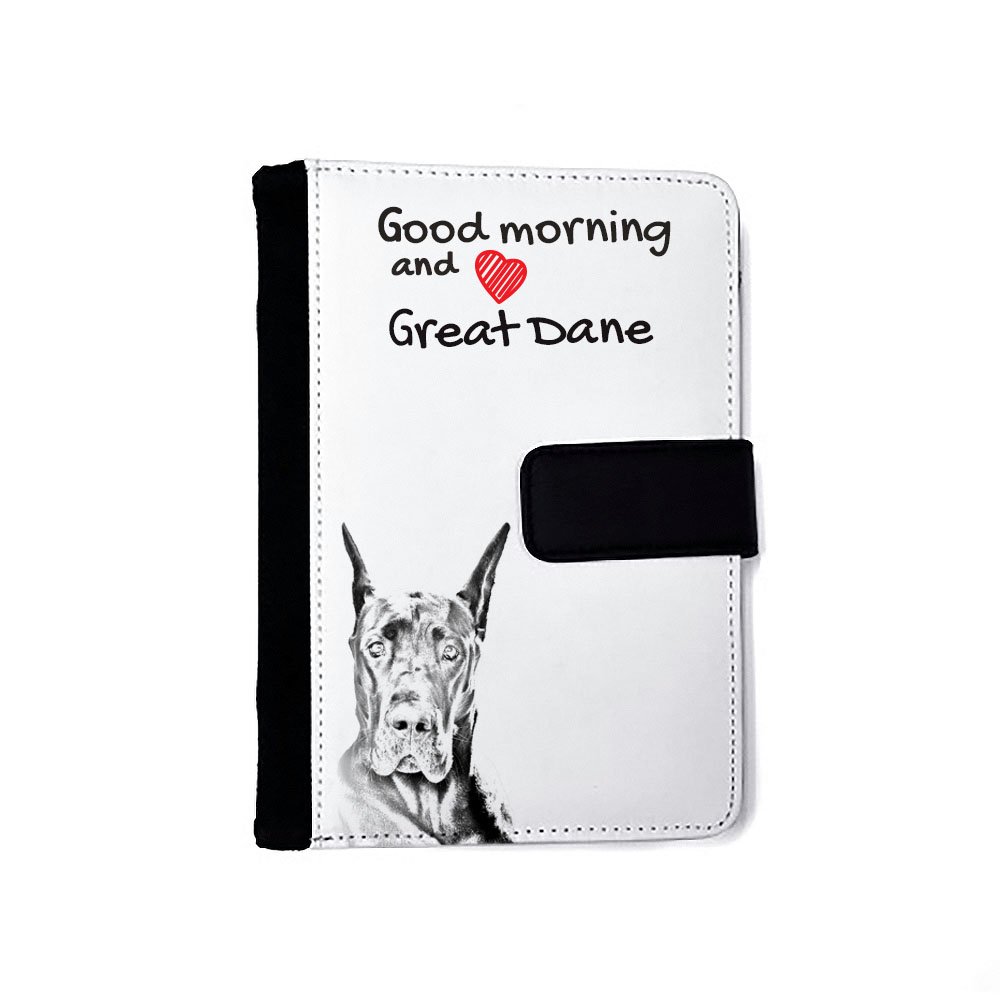 Great Dane cropped, Extraordinary notebook made of eco-leather with a dog