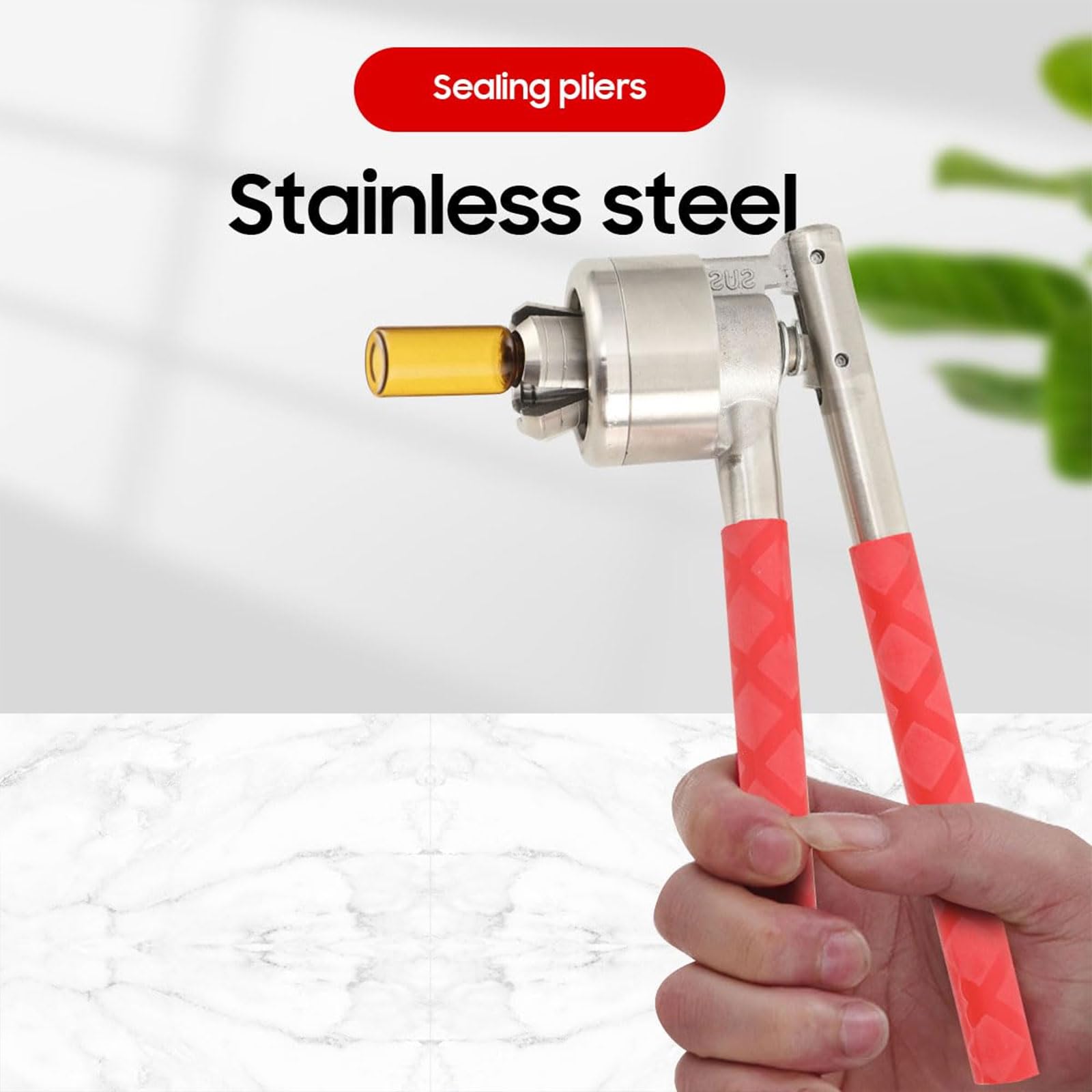 Tappatrice manuale, sigillatrice per bottiglie con manico antiscivolo, 20-30 bottiglie/min, per laboratori alimentari farmaceutici 13 mm