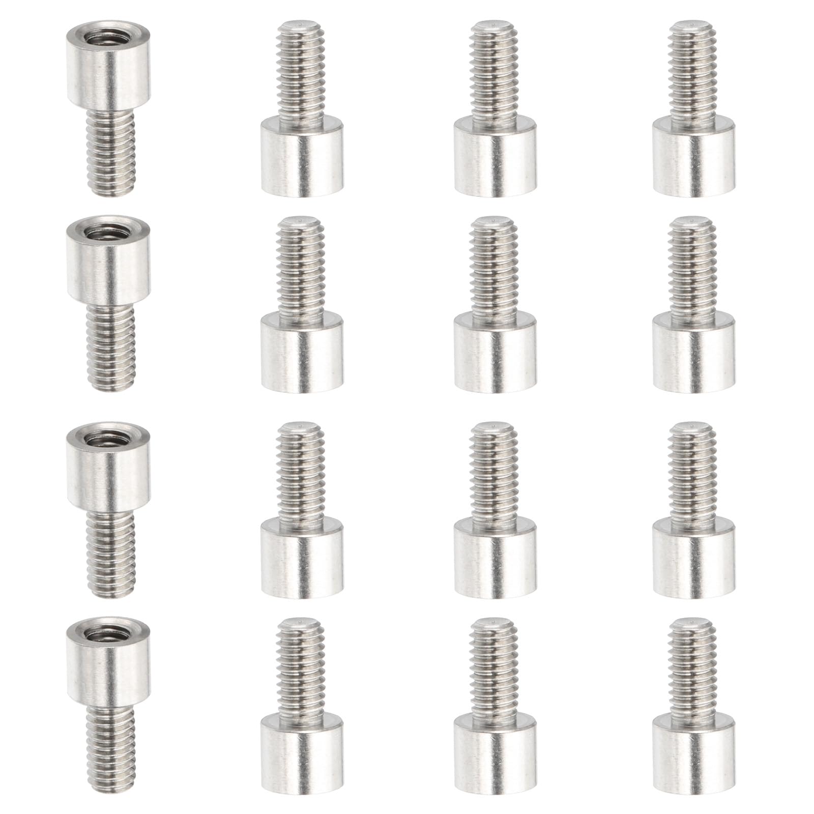 PATIKIL 16pcs M3x4+6mm Male Female Standoff Extension Posts Screws, Stainless Steel Thread Standoff Spacer for PCB Quadcopter Drone