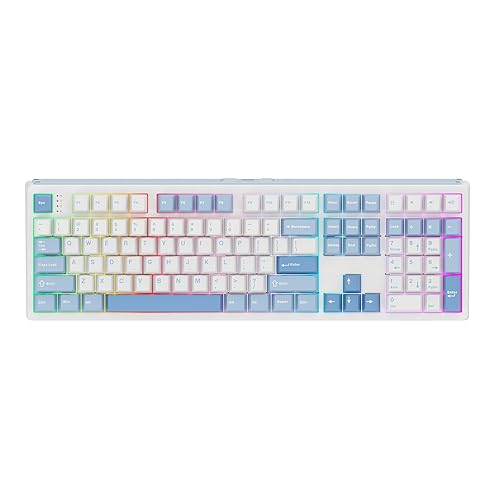 EPOMAKER TH108 Full Size Mechanical Keyboard - Sea Salt Silent