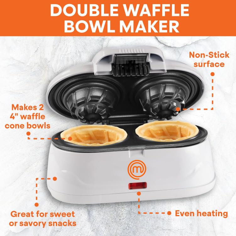 MasterChef Double Waffle Cone Bowl Maker- Makes Two 4