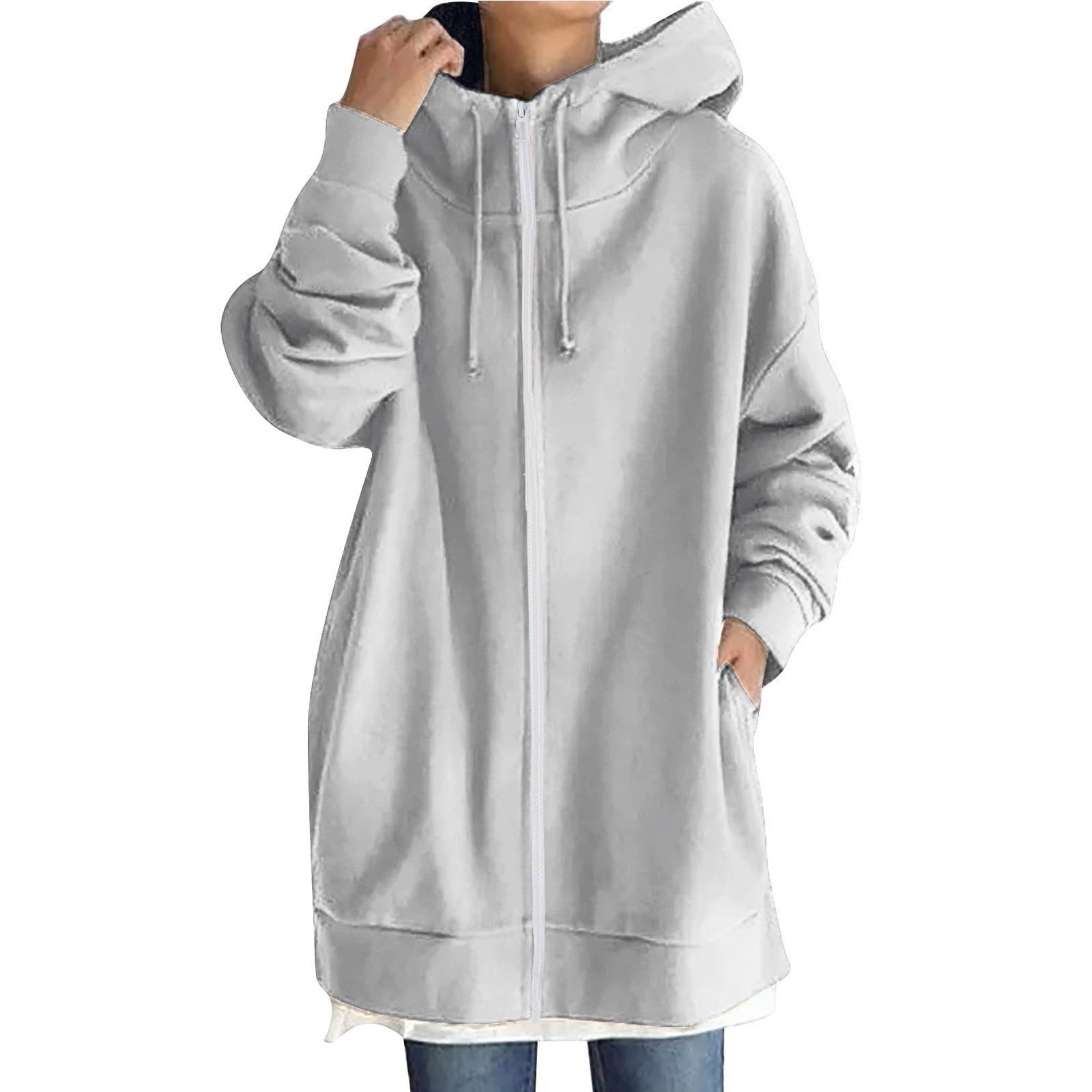Jacke Damen Winter Sportjacke Mit Reissverschluss Blouson Einfarbig