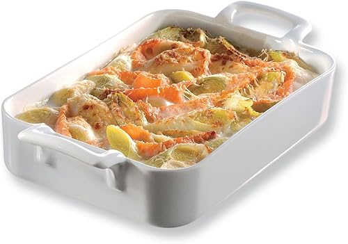 Revol Belle Cuisine - Plato para asar y servir porcelana color blanco