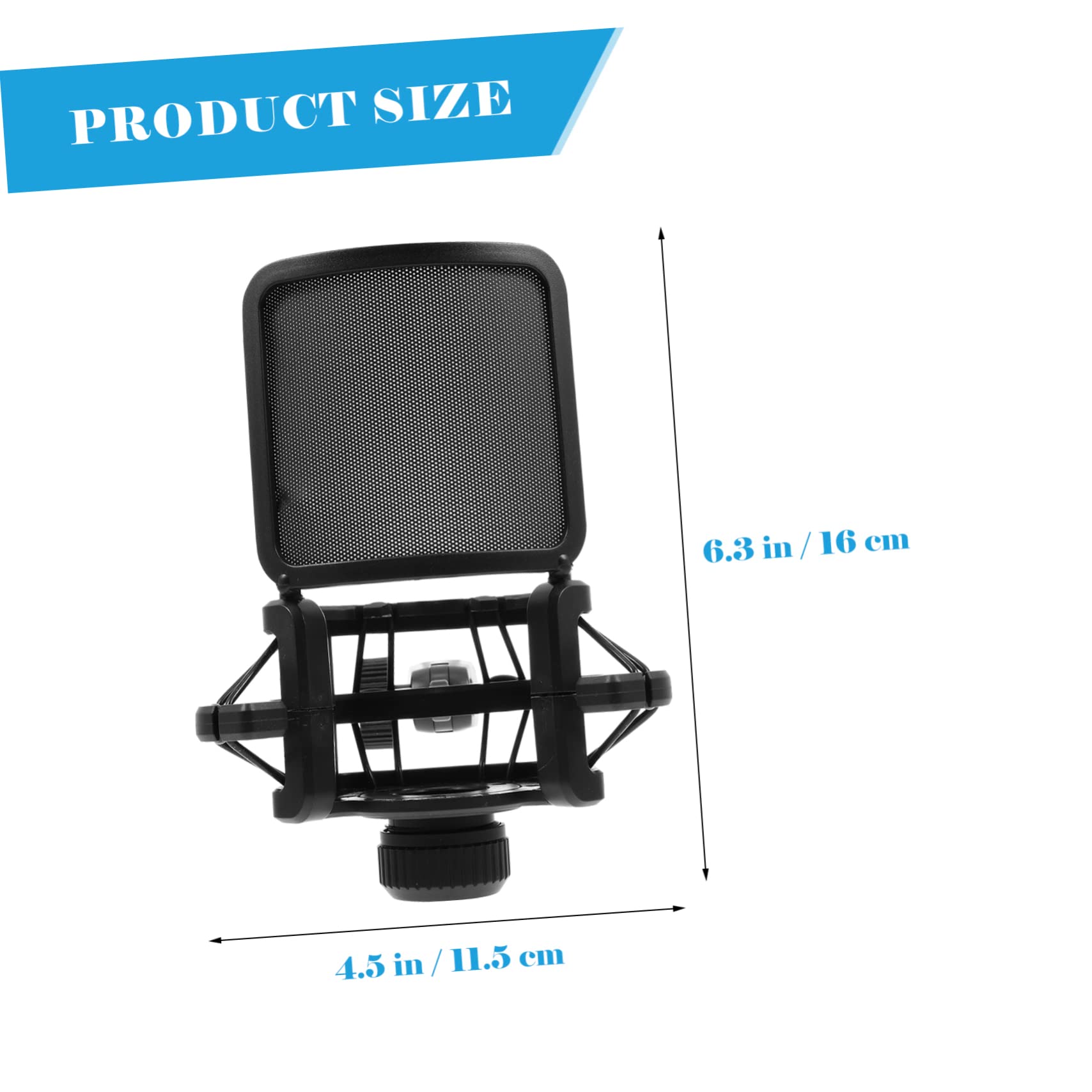 VANZACK 1Set Mic Vibration Rack with Shield Filter Shockproof Microphone Mount for Broadcasting Rooms Video Studios Ktv Durable and Stable Mic Holder Compatible