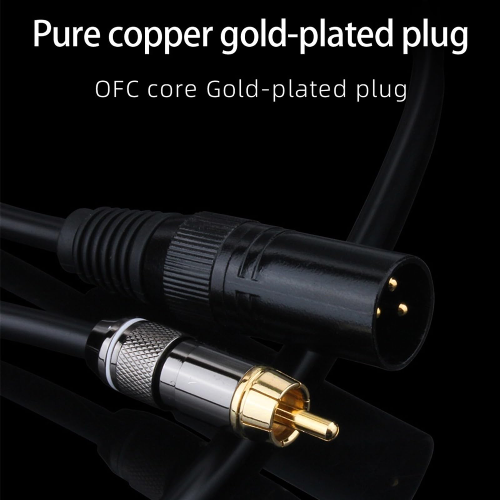 Câble audio Hifi for récepteur AV vers amplificateur Câble 4N OFC mâle vers mâle(5 Meters)