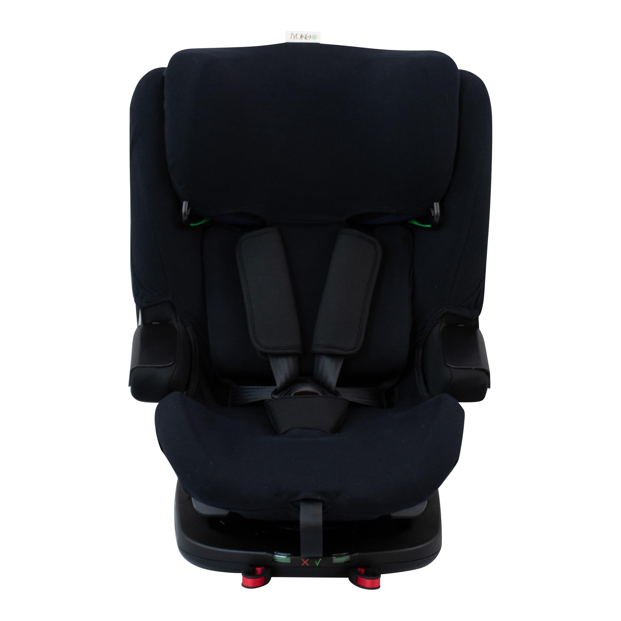 JYOKO KIDS Rivestimento per seggiolino auto in cotone compatibile con Jané Groowy ISize (Black Series)