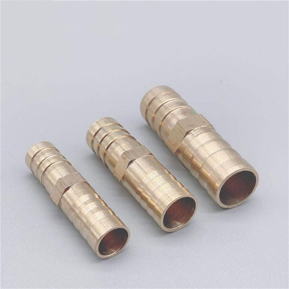 Pipe connector 10pcs Brass Straight Hose Pipe Fitting Equal 4mm 6mm 8mm 10mm 12mm 14mm 19mm Gas Copper Barbed Coupler Connector (Size : 16mm 16mm) Plumbing Fittings