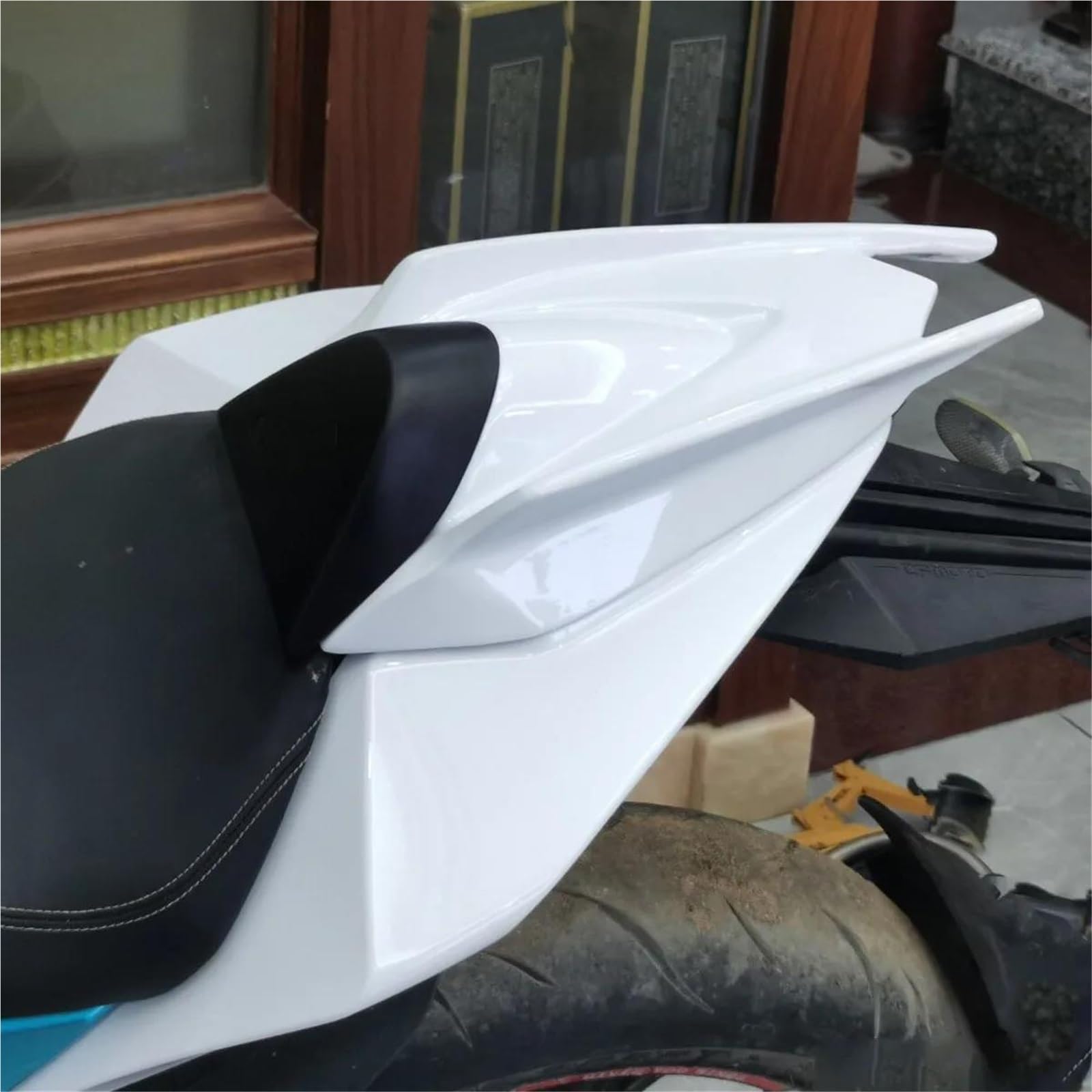Sitzgehäuse Motorrad Modifikation Rücksitzkissen Buckel Rennstrecke Für CFMOTO Für 650NK 400NK(Style 4)