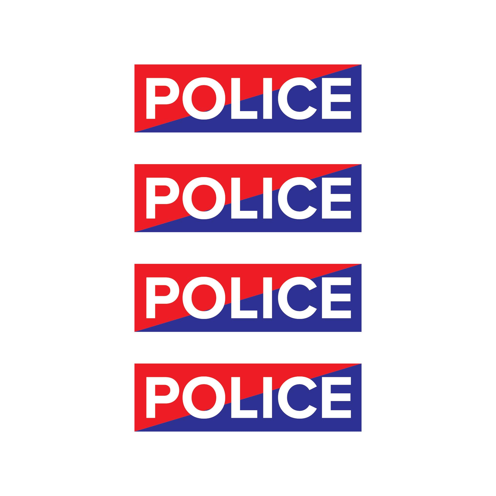 Self-Adhesive Vinyl Sticker 'Police' for Motorbikes and Cars (5 x 1.5 Inches, Waterproof)-image-48
