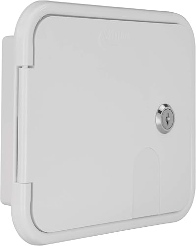 Miniatura 2 de RecPro Escotilla eléctrica con cerradura para caravanas y vehículos recreativos  Cubierta de escotilla de agua con cerradura para campistas de