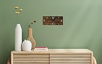 Vista 8 de Wooden wall clock, Rectangular wall clock, Modern wall clock, Rustic wall clock, Non-Ticking wall clock, Silent wall clock, Wall clock rectangular