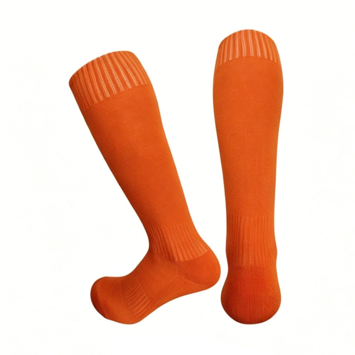 URJIX™ Reinforced Heel Knee-High Socks Lightweight Adult Orange | Enhanced Durability Orange Adult-image-37