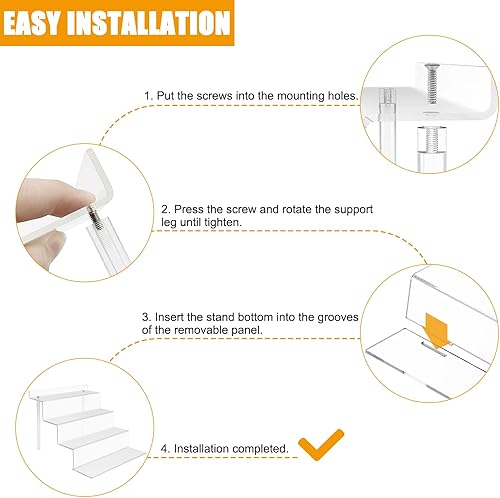 Miniatura 4 de Estante de exhibición de acrílico de 4 niveles y 9 pulgadas, 2 juegos organizadores transparentes para perfumes, FUNKO POP, decoración y soporte de