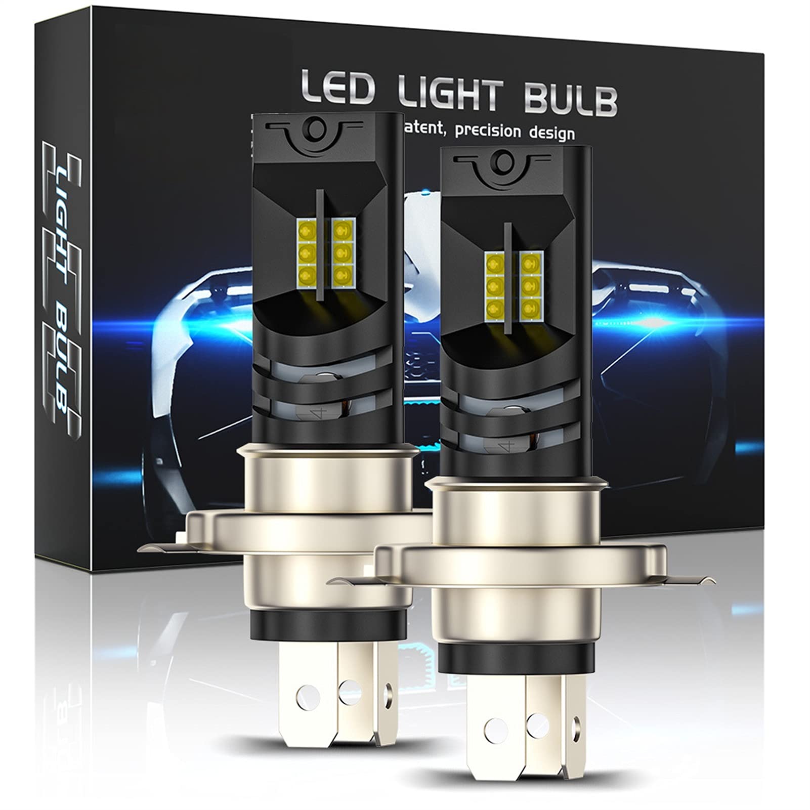 Faros de xenón 2pcs Mini H4 H7 H1 H8 H9 9006 HB4 9005 HB3 Bombillas de la luz de la luz de la luz LED con Chips 1200LM Luces de Niebla automática 6000-6500K Coche y Moto