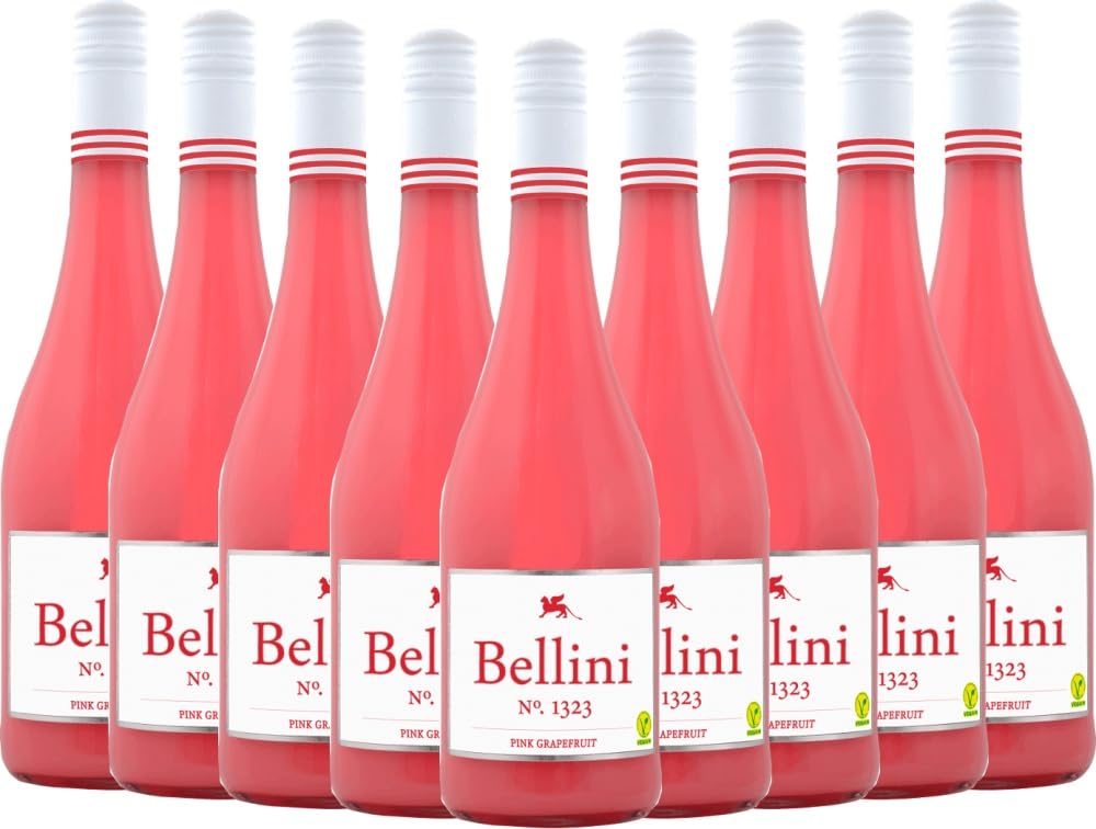 Bellini No. 1323 Pink Grapefruit P&P Weine Weinhaltiges Getränk 9 x 0,75l VINELLO - 9 x Weinpaket inkl. kostenlosem VINELLO.weinausgießer